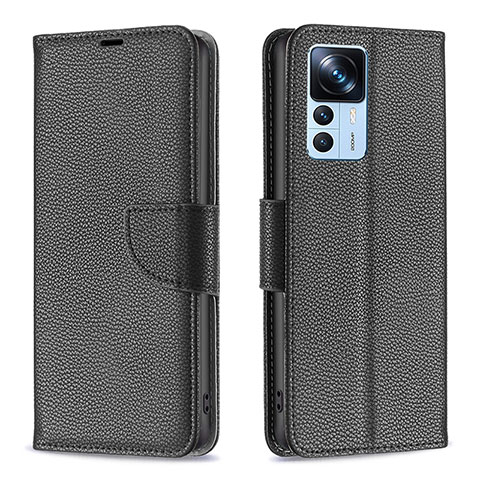 Coque Portefeuille Livre Cuir Etui Clapet B06F pour Xiaomi Mi 12T Pro 5G Noir