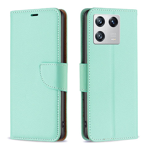 Coque Portefeuille Livre Cuir Etui Clapet B06F pour Xiaomi Mi 13 5G Vert