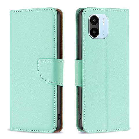 Coque Portefeuille Livre Cuir Etui Clapet B06F pour Xiaomi Poco C50 Vert