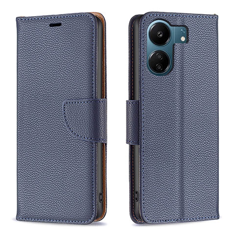 Coque Portefeuille Livre Cuir Etui Clapet B06F pour Xiaomi Poco C65 Bleu