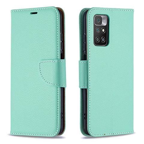 Coque Portefeuille Livre Cuir Etui Clapet B06F pour Xiaomi Redmi 10 (2022) Vert