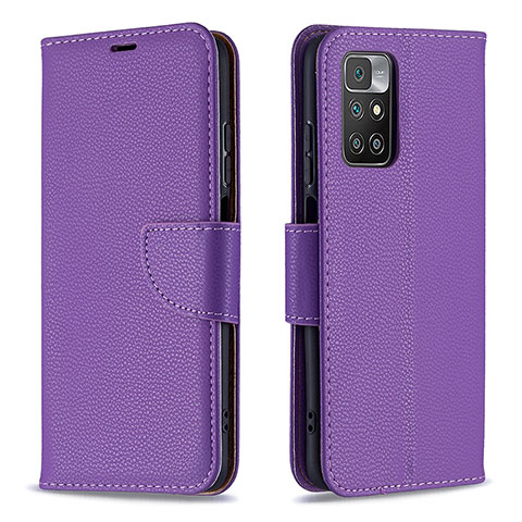 Coque Portefeuille Livre Cuir Etui Clapet B06F pour Xiaomi Redmi 10 (2022) Violet