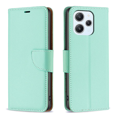 Coque Portefeuille Livre Cuir Etui Clapet B06F pour Xiaomi Redmi 12 4G Vert