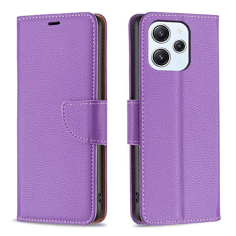 Coque Portefeuille Livre Cuir Etui Clapet B06F pour Xiaomi Redmi 12 4G Violet