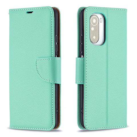 Coque Portefeuille Livre Cuir Etui Clapet B06F pour Xiaomi Redmi K40 5G Vert