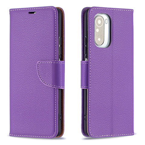 Coque Portefeuille Livre Cuir Etui Clapet B06F pour Xiaomi Redmi K40 Pro 5G Violet