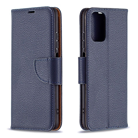 Coque Portefeuille Livre Cuir Etui Clapet B06F pour Xiaomi Redmi Note 10 4G Bleu