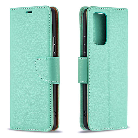 Coque Portefeuille Livre Cuir Etui Clapet B06F pour Xiaomi Redmi Note 10 Pro 4G Vert