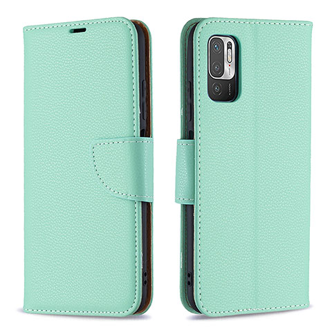 Coque Portefeuille Livre Cuir Etui Clapet B06F pour Xiaomi Redmi Note 10T 5G Vert