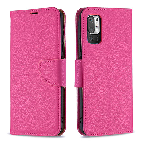 Coque Portefeuille Livre Cuir Etui Clapet B06F pour Xiaomi Redmi Note 11 SE 5G Rose Rouge