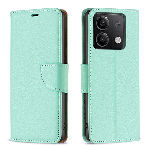 Coque Portefeuille Livre Cuir Etui Clapet B06F pour Xiaomi Redmi Note 13 5G Vert