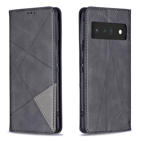 Coque Portefeuille Livre Cuir Etui Clapet B07F pour Google Pixel 6 Pro 5G Noir