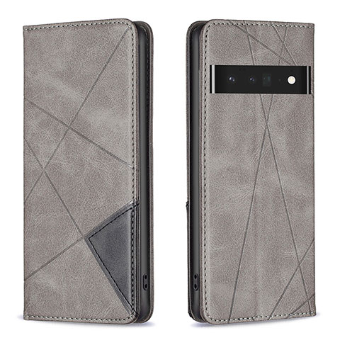 Coque Portefeuille Livre Cuir Etui Clapet B07F pour Google Pixel 7 Pro 5G Gris