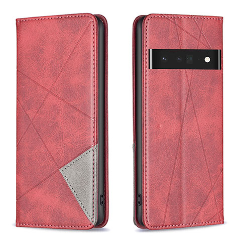 Coque Portefeuille Livre Cuir Etui Clapet B07F pour Google Pixel 7 Pro 5G Rouge