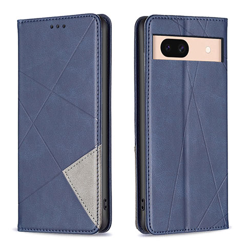 Coque Portefeuille Livre Cuir Etui Clapet B07F pour Google Pixel 8a 5G Bleu