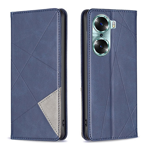 Coque Portefeuille Livre Cuir Etui Clapet B07F pour Huawei Honor 60 5G Bleu