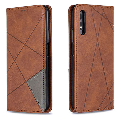 Coque Portefeuille Livre Cuir Etui Clapet B07F pour Huawei Honor 9X Marron