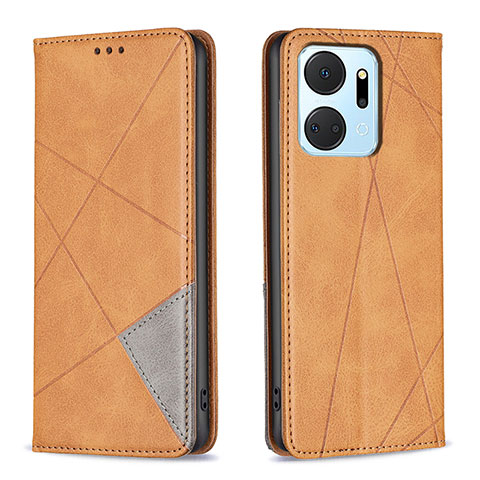 Coque Portefeuille Livre Cuir Etui Clapet B07F pour Huawei Honor X7a Brun Clair