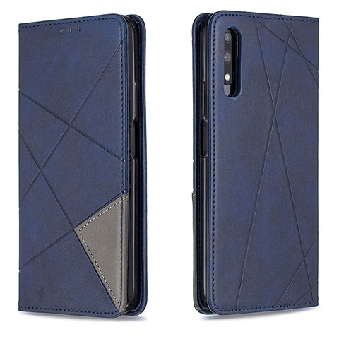 Coque Portefeuille Livre Cuir Etui Clapet B07F pour Huawei P Smart Z (2019) Bleu