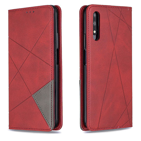 Coque Portefeuille Livre Cuir Etui Clapet B07F pour Huawei P Smart Z (2019) Rouge