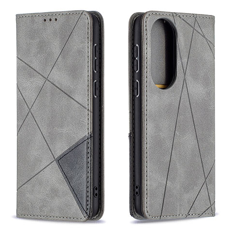 Coque Portefeuille Livre Cuir Etui Clapet B07F pour Huawei P50 Pro Gris