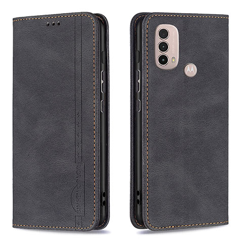 Coque Portefeuille Livre Cuir Etui Clapet B07F pour Motorola Moto E20 Noir