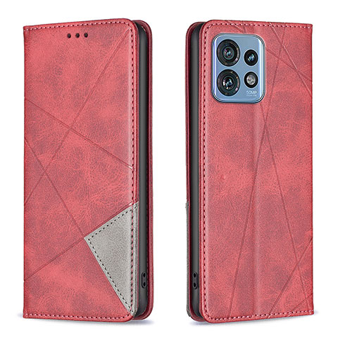 Coque Portefeuille Livre Cuir Etui Clapet B07F pour Motorola Moto Edge Plus (2023) 5G Rouge