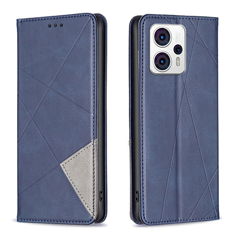 Coque Portefeuille Livre Cuir Etui Clapet B07F pour Motorola Moto G13 Bleu