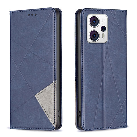 Coque Portefeuille Livre Cuir Etui Clapet B07F pour Motorola Moto G23 Bleu