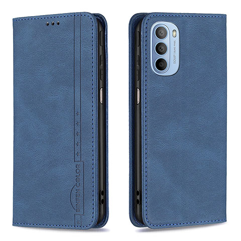 Coque Portefeuille Livre Cuir Etui Clapet B07F pour Motorola Moto G31 Bleu