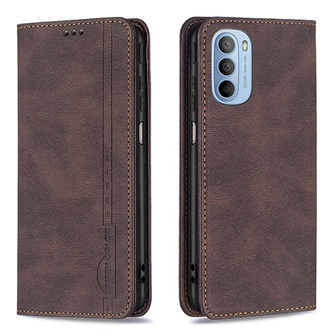 Coque Portefeuille Livre Cuir Etui Clapet B07F pour Motorola Moto G31 Marron