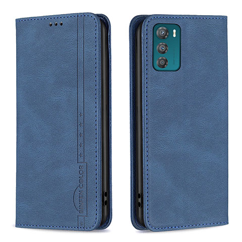 Coque Portefeuille Livre Cuir Etui Clapet B07F pour Motorola Moto G42 Bleu