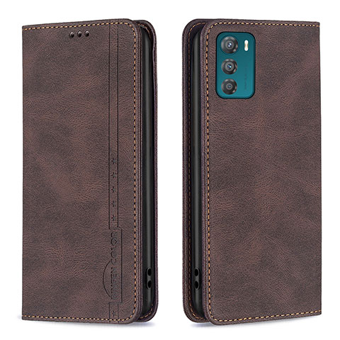 Coque Portefeuille Livre Cuir Etui Clapet B07F pour Motorola Moto G42 Marron