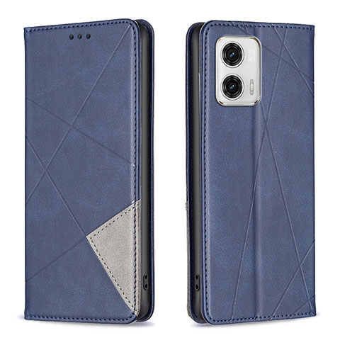 Coque Portefeuille Livre Cuir Etui Clapet B07F pour Motorola Moto G73 5G Bleu