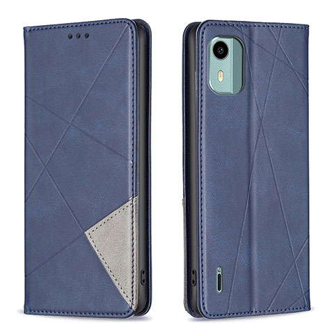 Coque Portefeuille Livre Cuir Etui Clapet B07F pour Nokia C12 Bleu