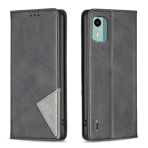 Coque Portefeuille Livre Cuir Etui Clapet B07F pour Nokia C12 Plus Noir