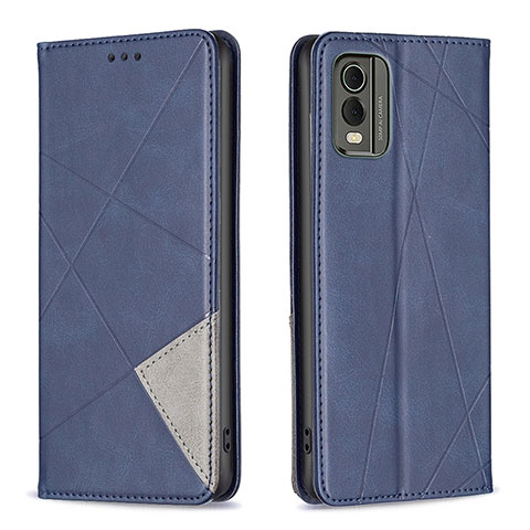 Coque Portefeuille Livre Cuir Etui Clapet B07F pour Nokia C210 Bleu