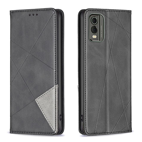 Coque Portefeuille Livre Cuir Etui Clapet B07F pour Nokia C210 Noir