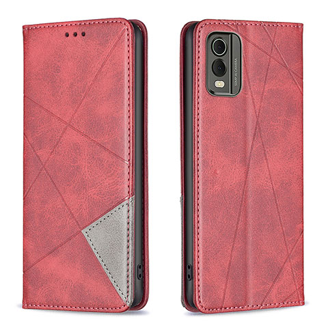 Coque Portefeuille Livre Cuir Etui Clapet B07F pour Nokia C210 Rouge