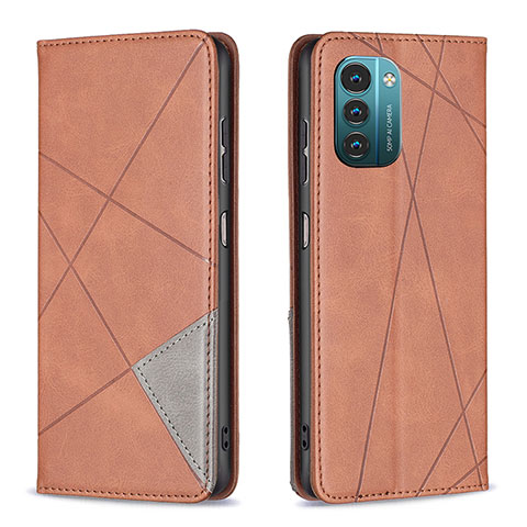 Coque Portefeuille Livre Cuir Etui Clapet B07F pour Nokia G11 Marron