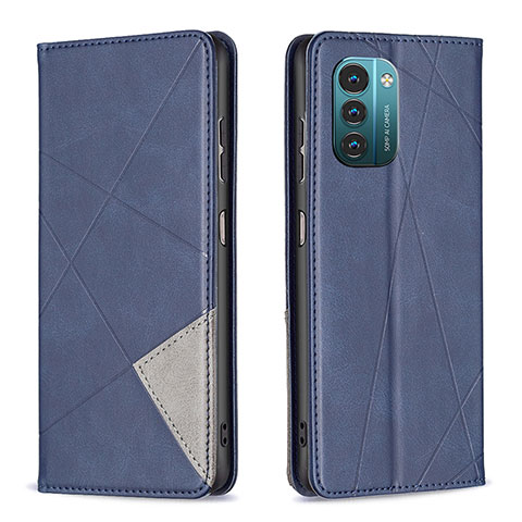 Coque Portefeuille Livre Cuir Etui Clapet B07F pour Nokia G21 Bleu