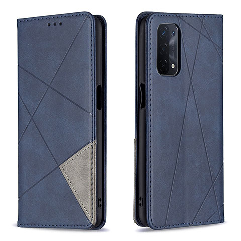 Coque Portefeuille Livre Cuir Etui Clapet B07F pour Oppo A54 5G Bleu