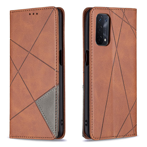 Coque Portefeuille Livre Cuir Etui Clapet B07F pour Oppo A54 5G Marron