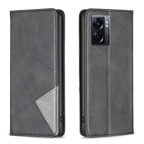 Coque Portefeuille Livre Cuir Etui Clapet B07F pour Oppo A57 5G Noir