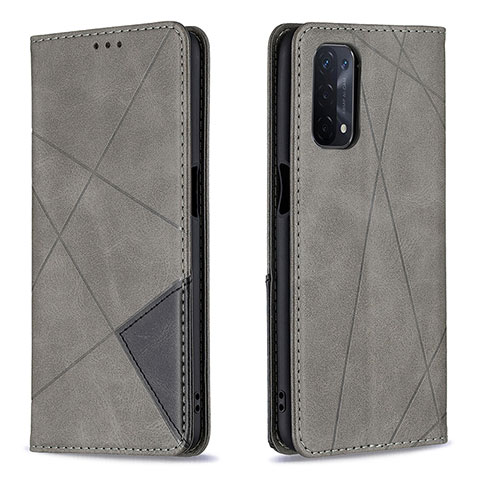 Coque Portefeuille Livre Cuir Etui Clapet B07F pour Oppo A74 5G Gris