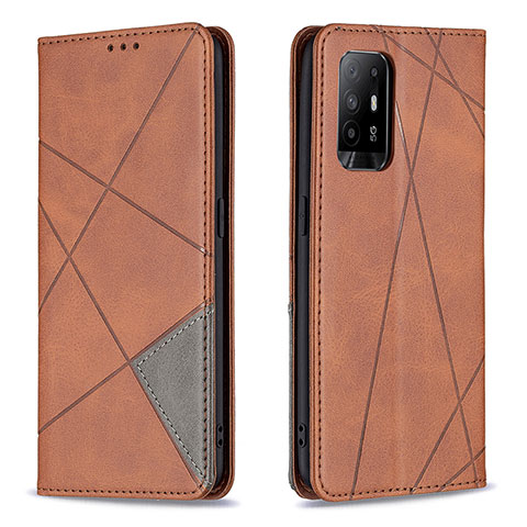 Coque Portefeuille Livre Cuir Etui Clapet B07F pour Oppo A95 5G Marron