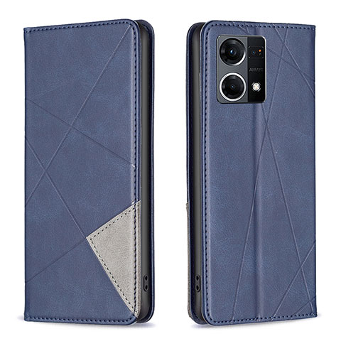 Coque Portefeuille Livre Cuir Etui Clapet B07F pour Oppo F21s Pro 4G Bleu