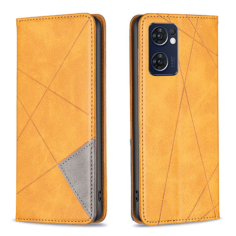 Coque Portefeuille Livre Cuir Etui Clapet B07F pour Oppo Find X5 Lite 5G Brun Clair