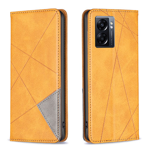 Coque Portefeuille Livre Cuir Etui Clapet B07F pour Oppo K10 5G India Brun Clair