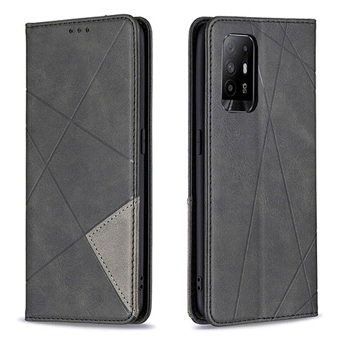 Coque Portefeuille Livre Cuir Etui Clapet B07F pour Oppo Reno5 Z 5G Noir